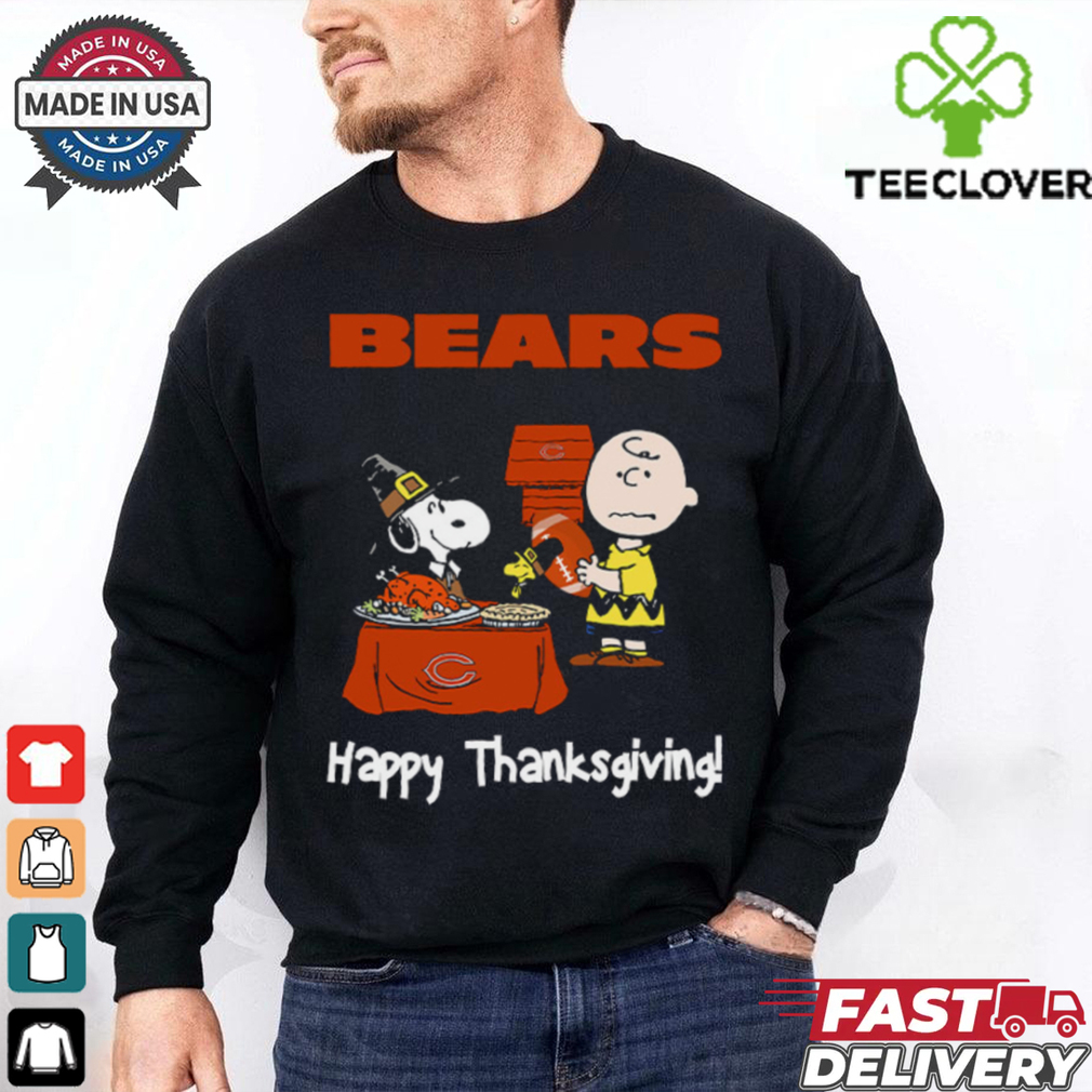 Peanuts Chicago Bears Football Happy Thanksgiving T Shirt Peanuts Chicago Bears Football Happy Thanksgiving T Shirt