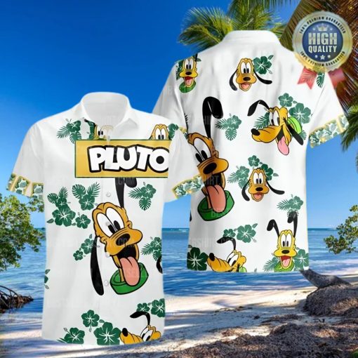 Pluto Dog Hibiscus Disney Cruise 2023 Disney Hawaiian Shirt