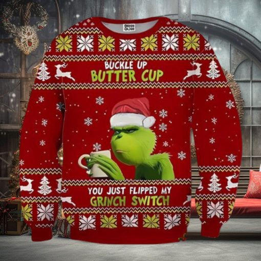 Grinch You Just Flipped My Grinch Switch Ugly Christmas Sweater Xmas 3D Printed Christmas Sweater Gift