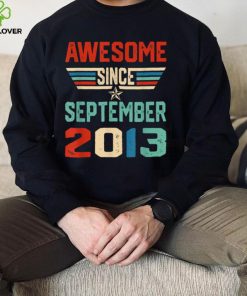 9th Birthday Gift 9 Years Awesome Since September 2013 T Shirt