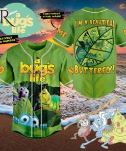 A Bug’s Life I’m A Beautiful Butterfly Custom Baseball Jersey