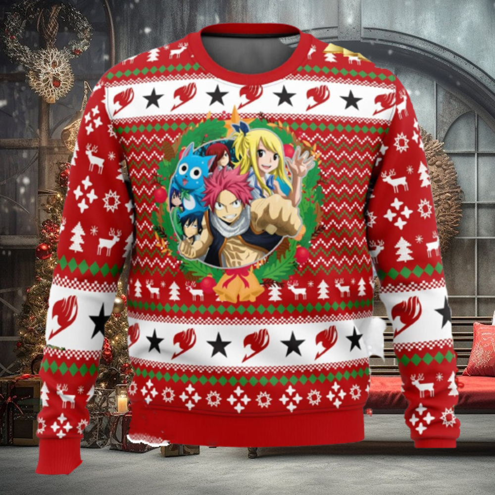 A Christmas Tail Fairy Tail Xmas Men And Women Christmas Gift 3D Ugly Christmas Sweater A Christmas Tail Fairy Tail Xmas Men And Women Christmas Gift 3D Ugly Christmas Sweater