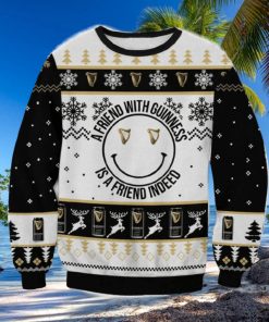 A Friend With Guinness Ugly Sweater Printed New Gift For Men And Women