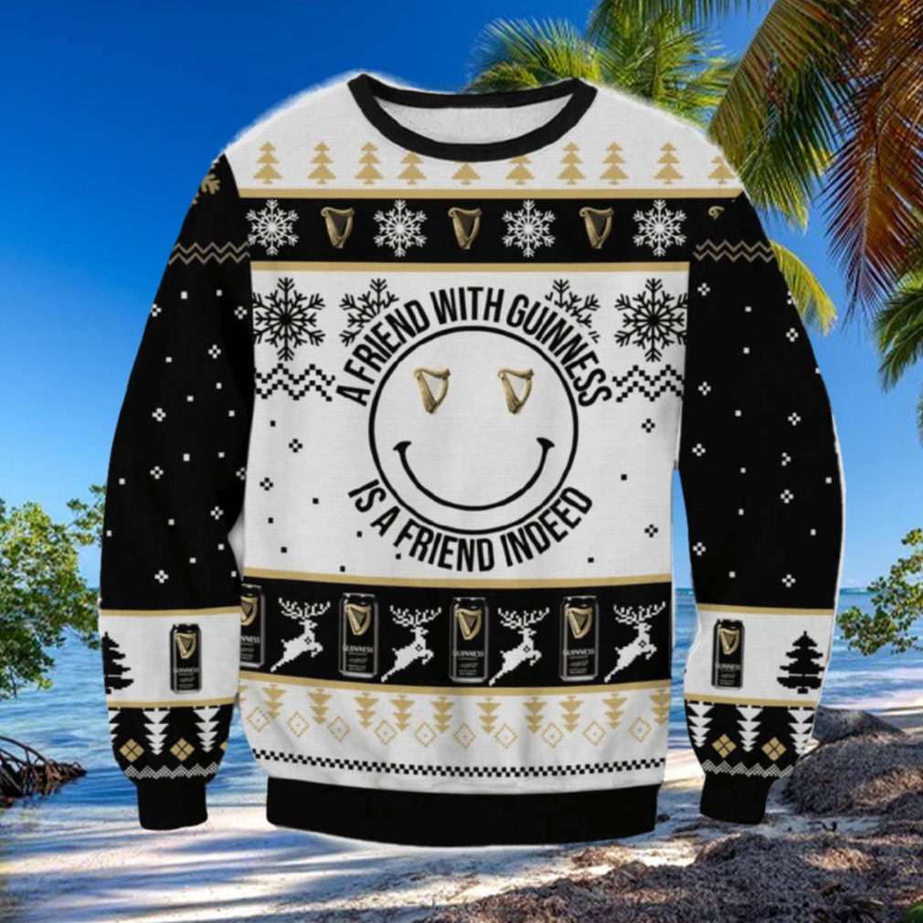 A Friend With Guinness Ugly Sweater Printed New Gift For Men And Women