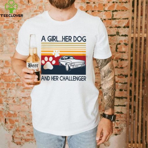 A Girl Her Dog And Her Challenger Classic T Shirt
