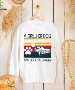 A Girl Her Dog And Her Challenger Classic T Shirt