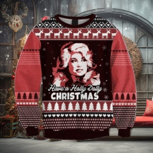 A Holly Dolly Parton Ugly Christmas Sweater