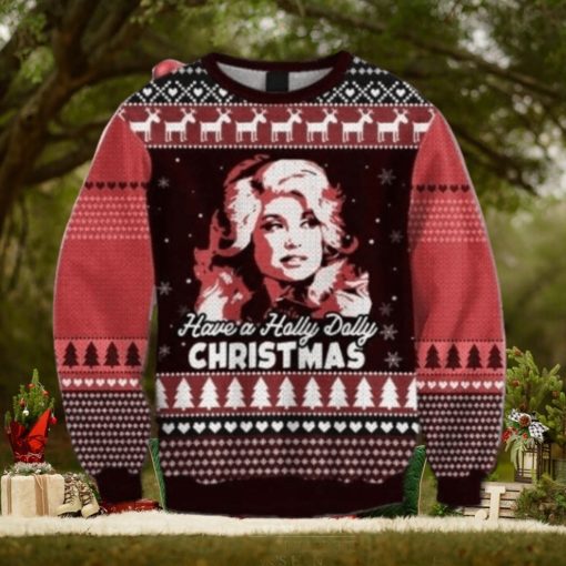 A Holly Dolly Parton Ugly Christmas Sweater