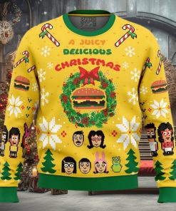 A Juicy Delicious Christmas Bob’s Burgers Ugly Christmas Sweater