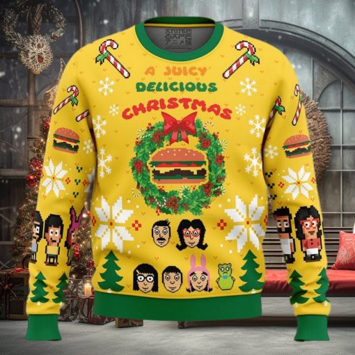 A Juicy Delicious Christmas Bob’s Burgers Ugly Christmas Sweater