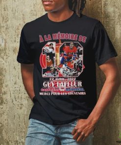 A La Memoire De 22 Avril, 2022 Guy Lafleur Canadiens De Montreal Merci Pour Les Souvenirs T Shirt