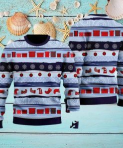A Little Bit Fa La Funny Pattern Ugly Christmas Sweater Gift Knitting Sweater