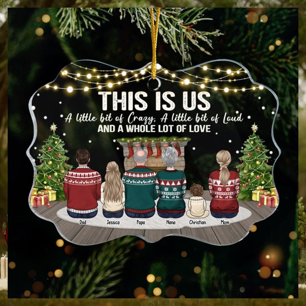 A Little Bit Of Crazy And A Whole Lot Of Love Personalized Custom Benelux Shaped Acrylic Christmas Ornament Gift For Family, Christmas Gift A Little Bit Of Crazy And A Whole Lot Of Love Personalized Custom Benelux Shaped Acrylic Christmas Ornament Gift For Family, Christmas Gift