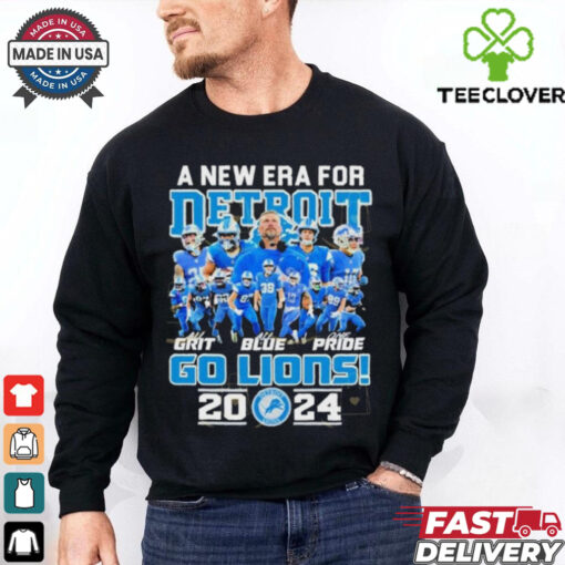 A New Era For Detroit Lions 2024 Go Lions All Grit All Blue One Pride T shirts