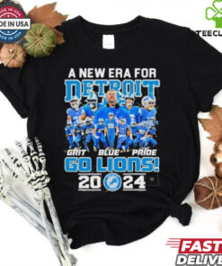 A New Era For Detroit Lions 2024 Go Lions All Grit All Blue One Pride T shirts