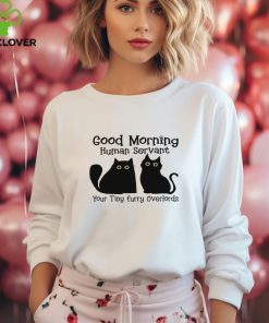 A Special Shirt For Cat Lovers Good Morning Human Servant shirt