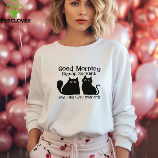 A Special Shirt For Cat Lovers Good Morning Human Servant shirt