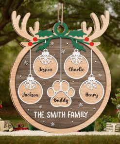 A Time Of Warmth And Togetherness   Family Personalized Custom Ornament