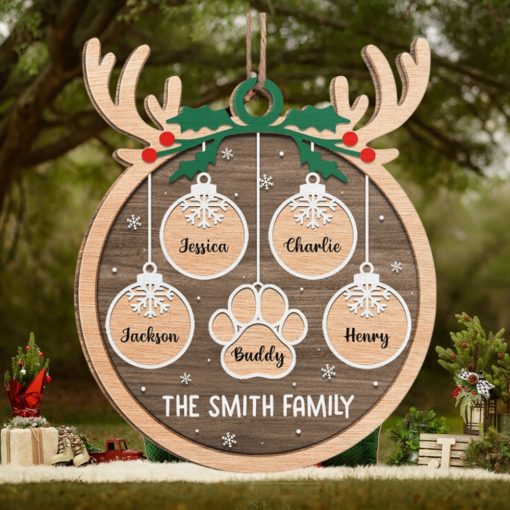 A Time Of Warmth And Togetherness   Family Personalized Custom Ornament