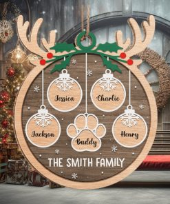 A Time Of Warmth And Togetherness Family Personalized Custom Ornament