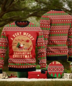 A Very Merry Quarantine Christmas Ugly Christmas Sweater For Men & Women