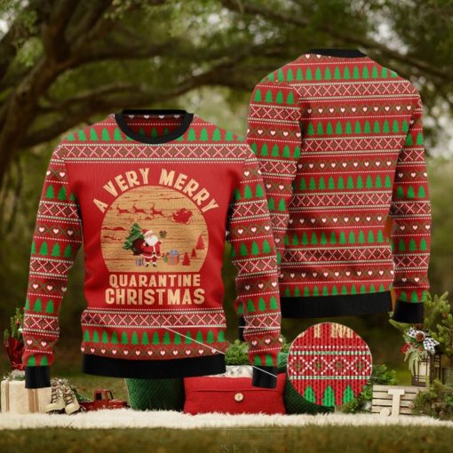 A Very Merry Quarantine Christmas Ugly Christmas Sweater For Men & Women