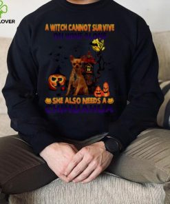 A Witch cannot survive on wine alone she also needs a Tan Chihuahua Halloween hoodie, sweater, longsleeve, shirt v-neck, t-shirt
