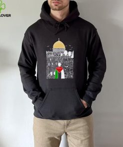 A boy wearing Free Palestine flag hoodie, sweater, longsleeve, shirt v-neck, t-shirt