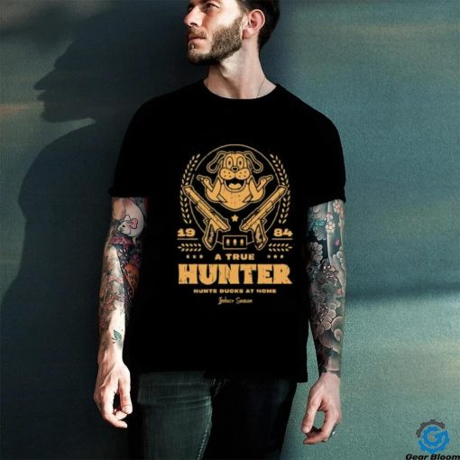 A true hunter hunts ducks at home hoodie, sweater, longsleeve, shirt v-neck, t-shirt