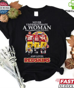 A woman who understands Football and loves Washington Redskins shirt