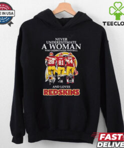A woman who understands Football and loves Washington Redskins shirt