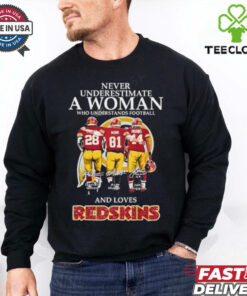 A woman who understands Football and loves Washington Redskins shirt