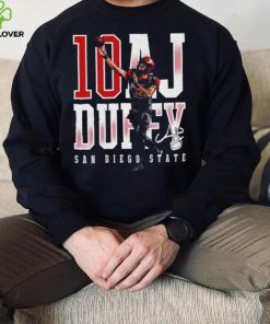A. J. Duffy number 10 San Diego State Aztecs football player name signature shirt