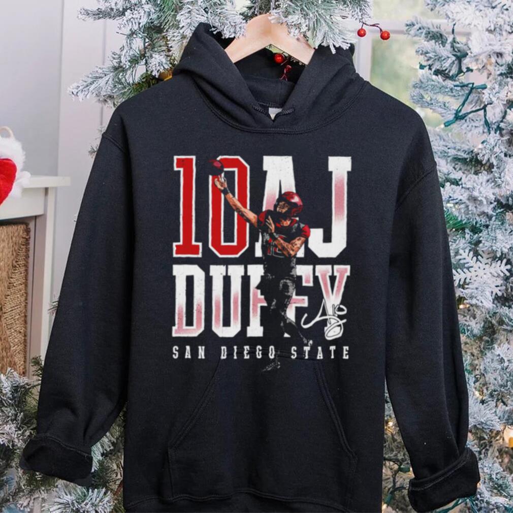 A. J. Duffy number 10 San Diego State Aztecs football player name signature shirt A. J. Duffy number 10 San Diego State Aztecs football player name signature shirt