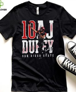 A. J. Duffy number 10 San Diego State Aztecs football player name signature shirt 4 A. J. Duffy number 10 San Diego State Aztecs football player name signature shirt