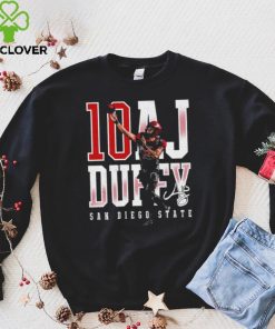 A. J. Duffy number 10 San Diego State Aztecs football player name signature shirt 7 A. J. Duffy number 10 San Diego State Aztecs football player name signature shirt