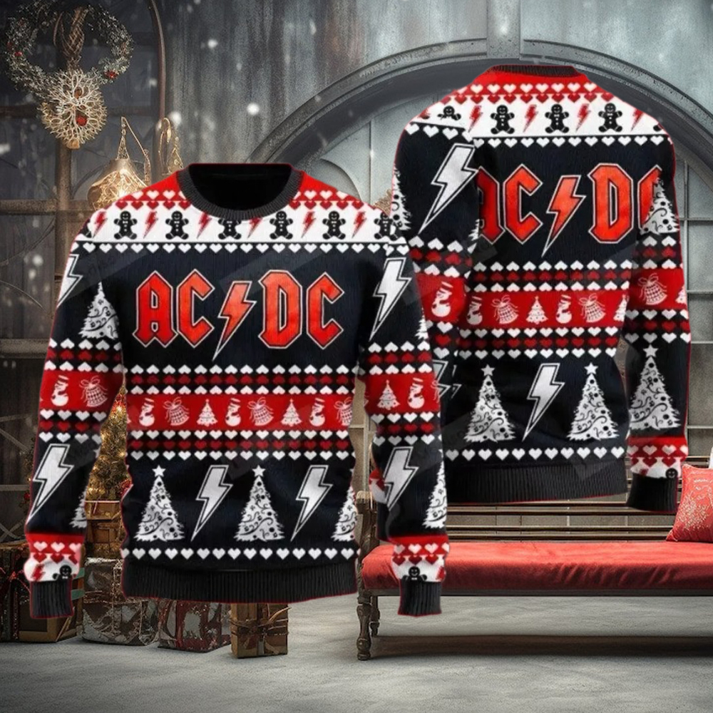 A.C D.C Canon Ugly Sweater Christmas Gift Xmas A.C D.C Canon Ugly Sweater Christmas Gift Xmas