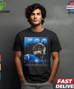 Derwin James Los Angeles Chargers 500 career tackles since the turn of the century shirt