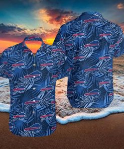 Buffalo Bills Hawaiian Shirt Blue Tropical Leaves All Over Print NFL Hawaiian Shirt