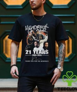 Kendrick Lamar 21 Years 2003 2024 Thank You For The Memories T Shirt