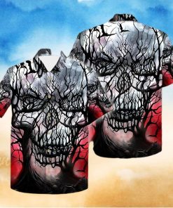 Buy Skull Branches Hollow Night 3d All Over Hawaiian Shirt