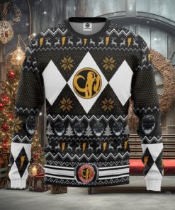 MMPR Black Ranger Ugly Christmas Sweater Gift For Men Women