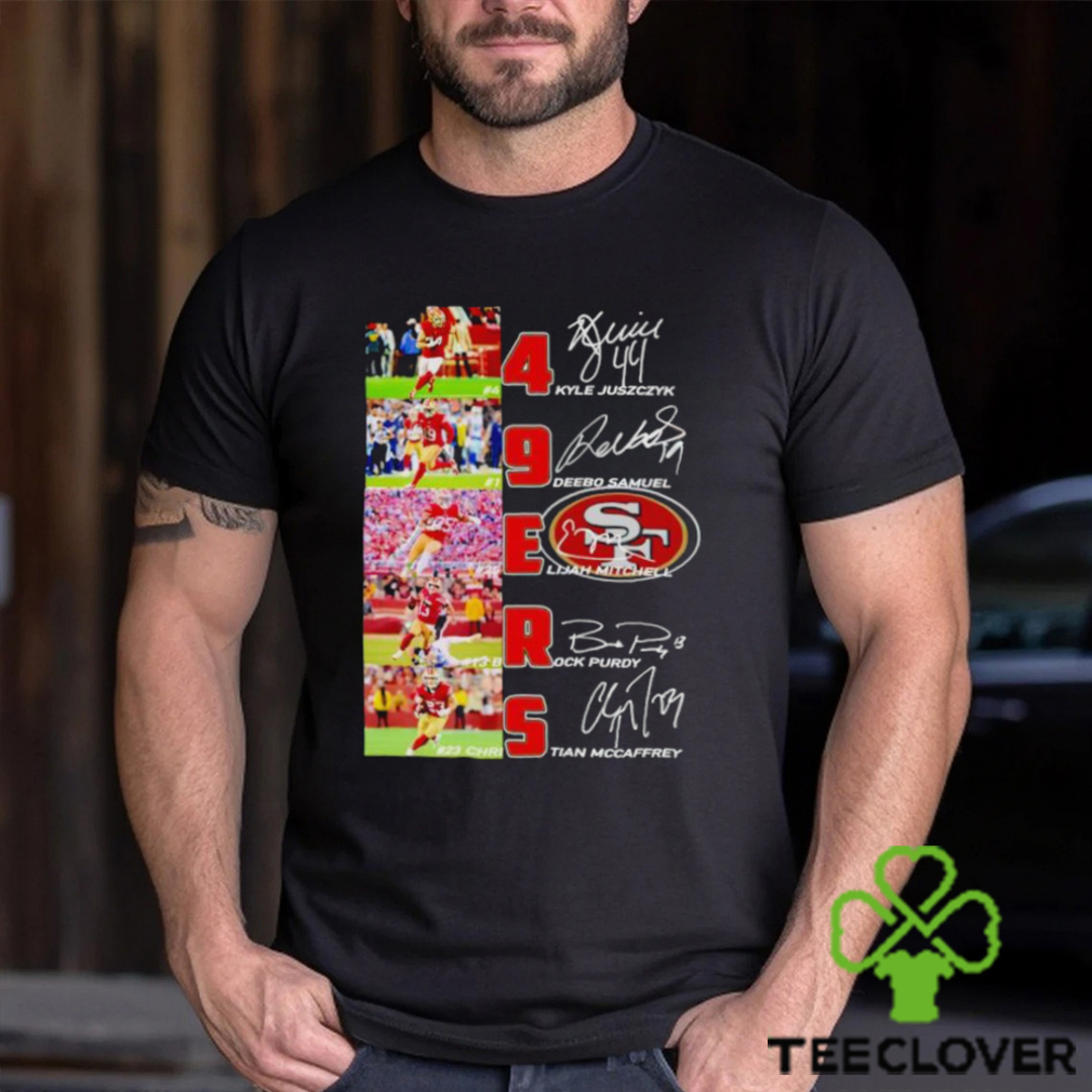 San Francisco 49ers Kyle Juszczyk Deebo Samuel Lijah Mitchell signatures shirt San Francisco 49ers Kyle Juszczyk Deebo Samuel Lijah Mitchell signatures shirt
