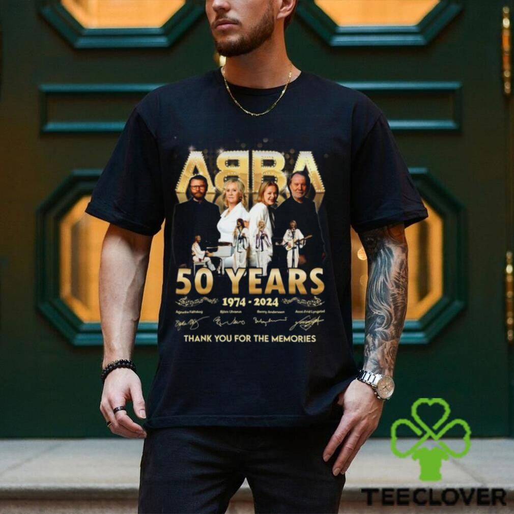 ABBA 50 Years 1974 – 2024 Thank You For The Memories T Shirt ABBA 50 Years 1974 – 2024 Thank You For The Memories T Shirt