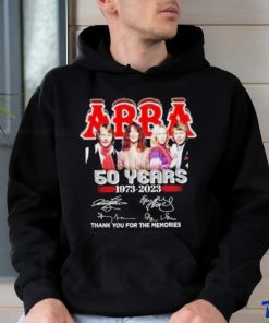 ABBA 50 years 1973 2023 thank you for the memories hoodie, sweater, longsleeve, shirt v-neck, t-shirt