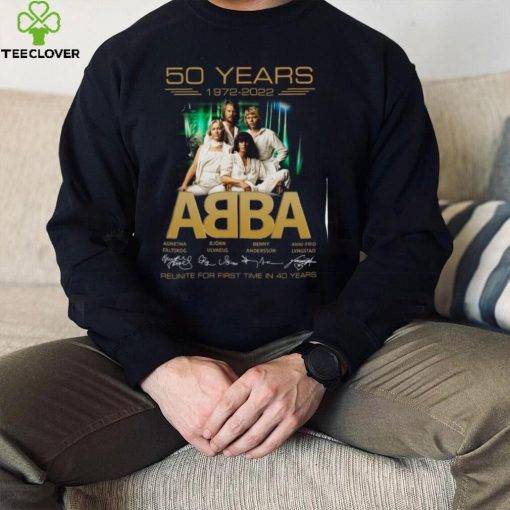ABBA 50th Anniversary 1972   2022 Signature Thank You For The Memories T shirt
