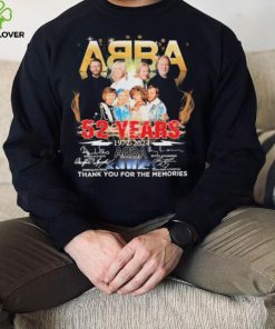 ABBA 52 years 1972 2024 thank you for the memories signatures shirt