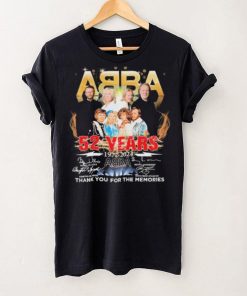ABBA 52 years 1972 2024 thank you for the memories signatures shirt
