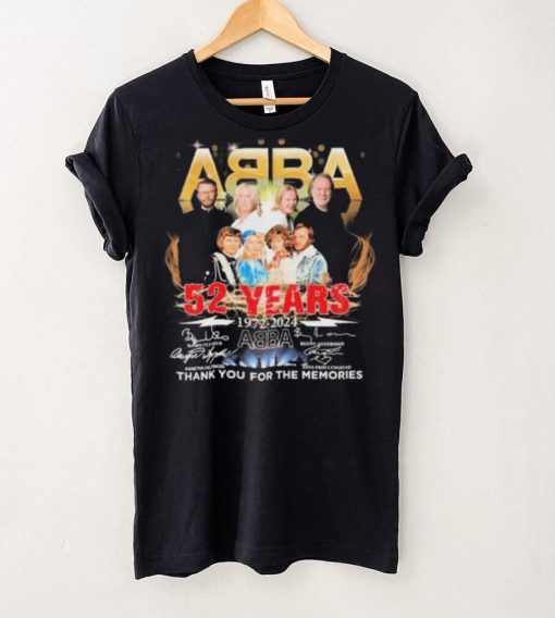 ABBA 52 years 1972 2024 thank you for the memories signatures shirt