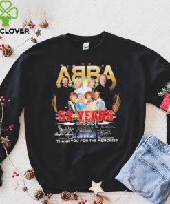 ABBA 52 years 1972 2024 thank you for the memories signatures shirt